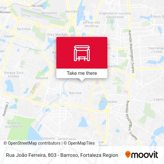 Rua João Ferreira, 803 - Barroso map