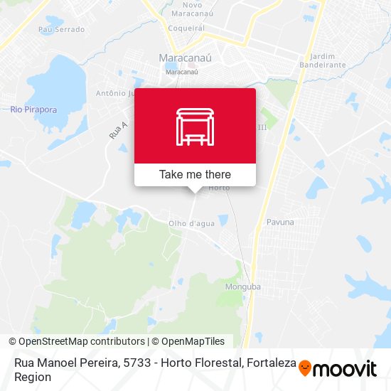 Rua Manoel Pereira, 5733 - Horto Florestal map