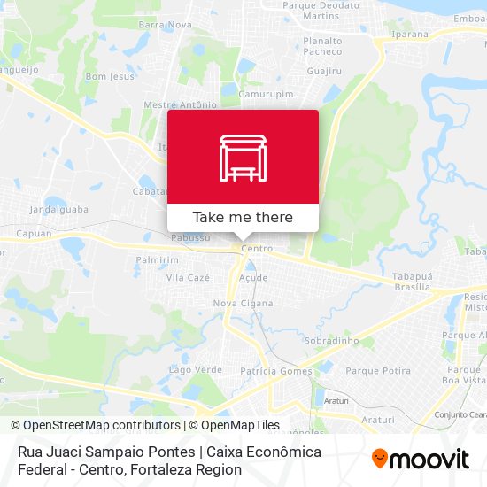 Rua Juaci Sampaio Pontes | Caixa Econômica Federal - Centro map