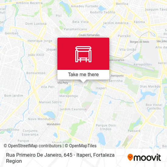 Rua Primeiro De Janeiro, 645 - Itaperi map