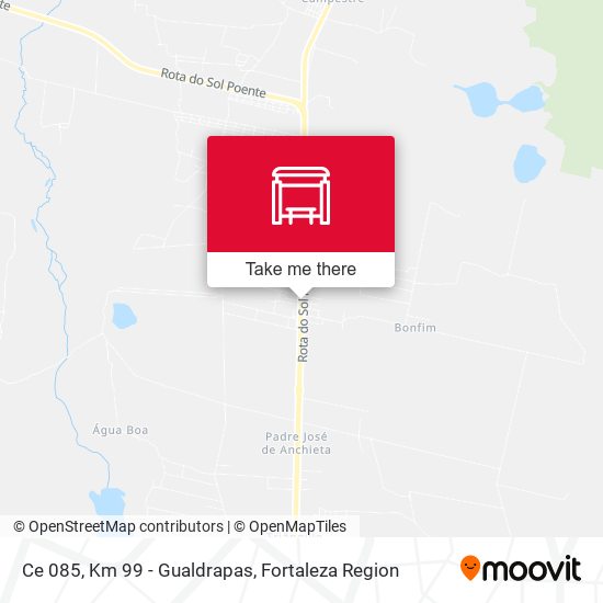 Ce 085, Km 99 - Gualdrapas map