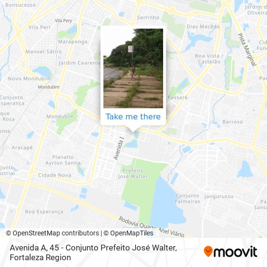 Avenida A, 45 - Conjunto Prefeito José Walter map