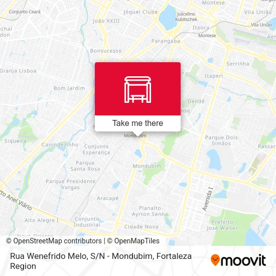Rua Wenefrido Melo, S / N - Mondubim map