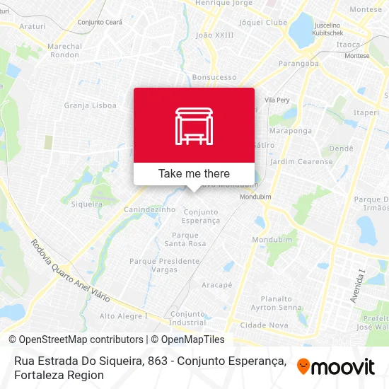 Rua Estrada Do Siqueira, 863 - Conjunto Esperança map