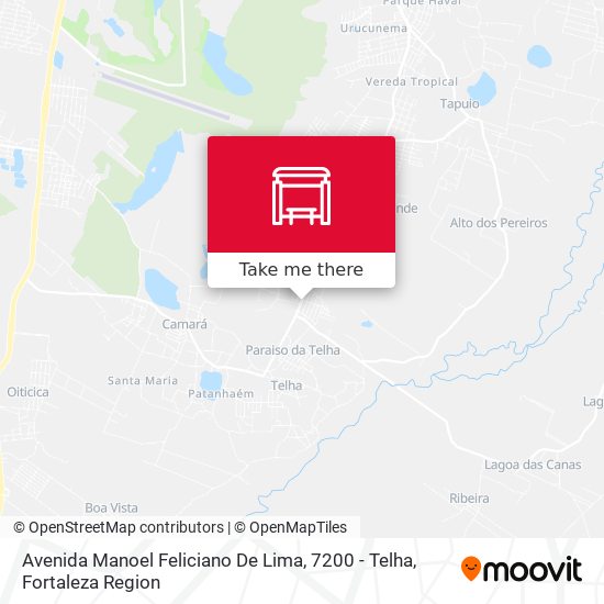 Avenida Manoel Feliciano De Lima, 7200 - Telha map