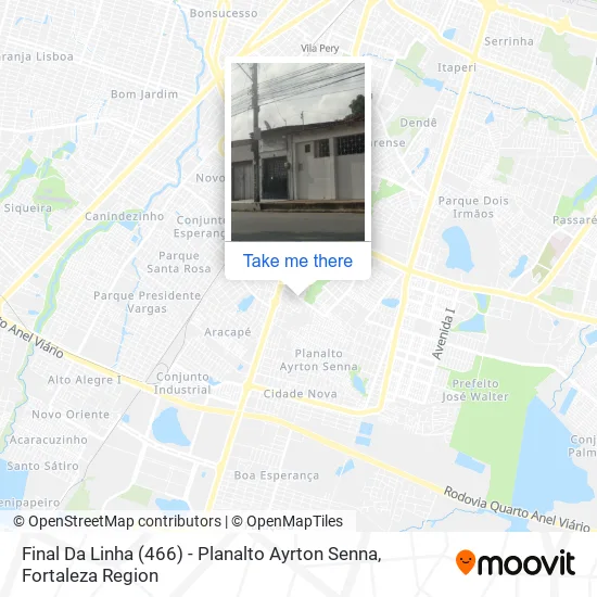 Final Da Linha (466) - Planalto Ayrton Senna map