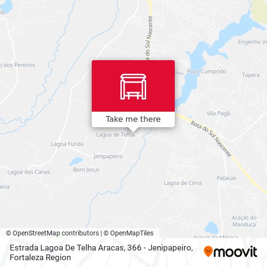 Estrada Lagoa De Telha Aracas, 366 - Jenipapeiro map