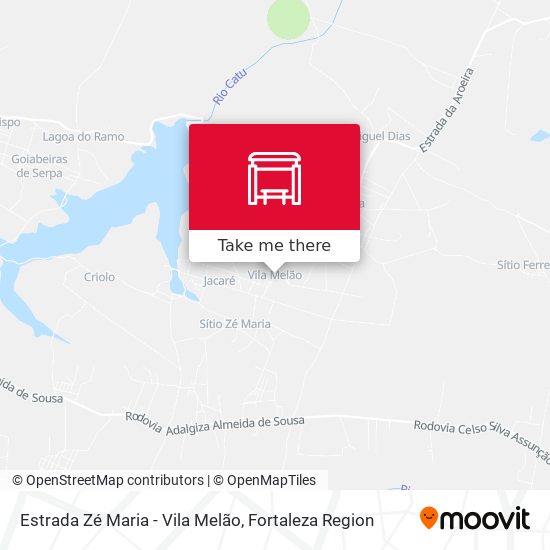Estrada Zé Maria - Vila Melão map