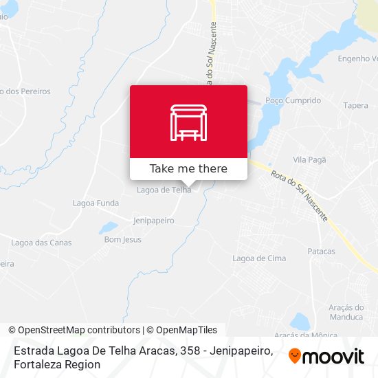 Estrada Lagoa De Telha Aracas, 358 - Jenipapeiro map