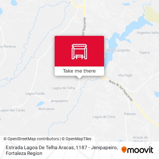 Estrada Lagoa De Telha Aracas, 1187 - Jenipapeiro map
