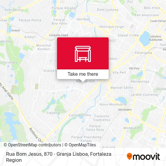 Rua Bom Jesus, 870 - Granja Lisboa map