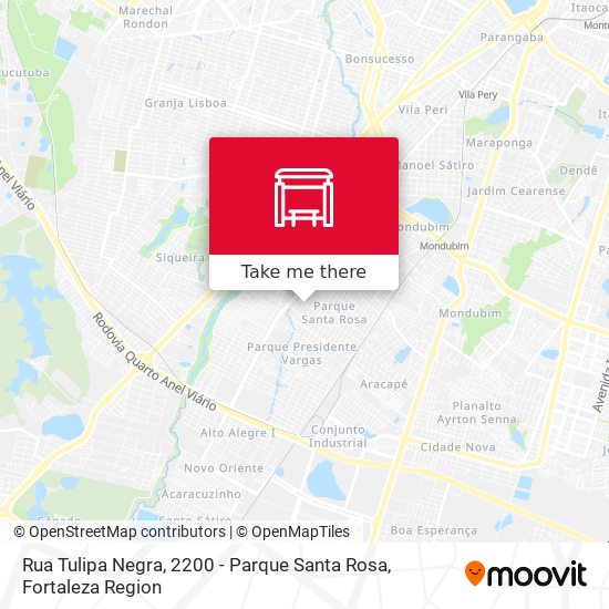 Rua Tulipa Negra, 2200 - Parque Santa Rosa map
