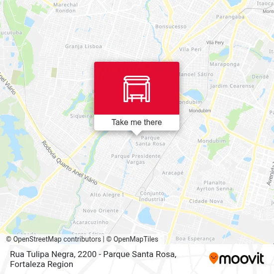 Rua Tulipa Negra, 2200 - Parque Santa Rosa map