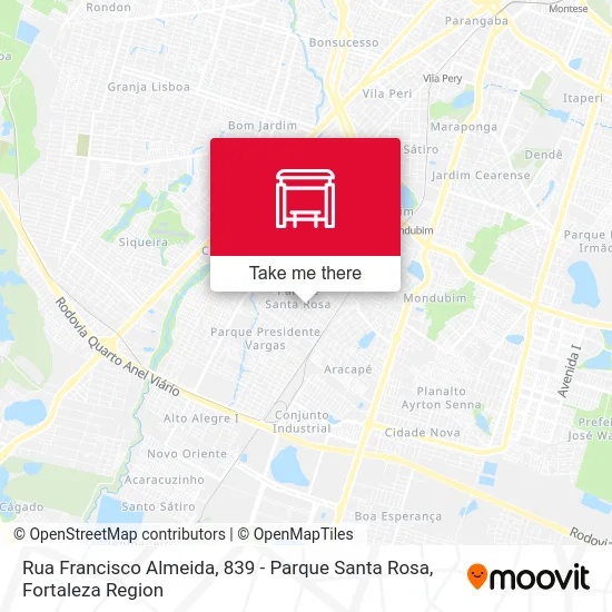 Rua Francisco Almeida, 839 - Parque Santa Rosa map
