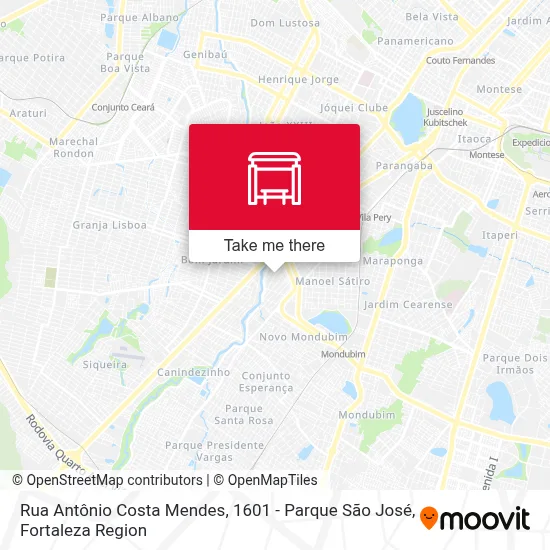 Rua Antônio Costa Mendes, 1601 - Parque São José map
