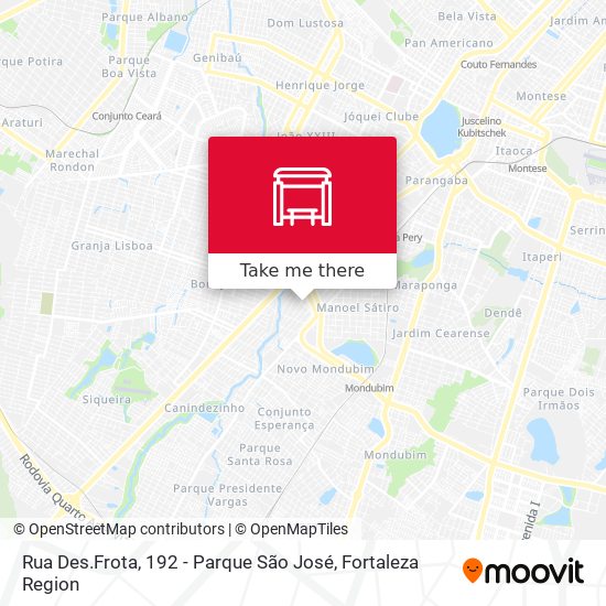 Rua Des.Frota, 192 - Parque São José map