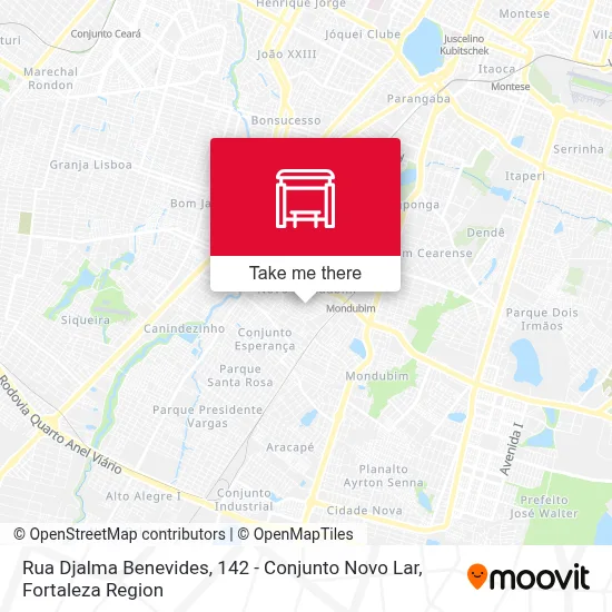 Rua Djalma Benevides, 142 - Conjunto Novo Lar map