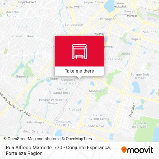 Rua Alfredo Mamede, 770 - Conjunto Esperança map