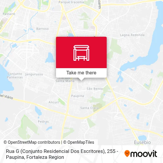 Rua G (Conjunto Residencial Dos Escritores), 255 - Paupina map