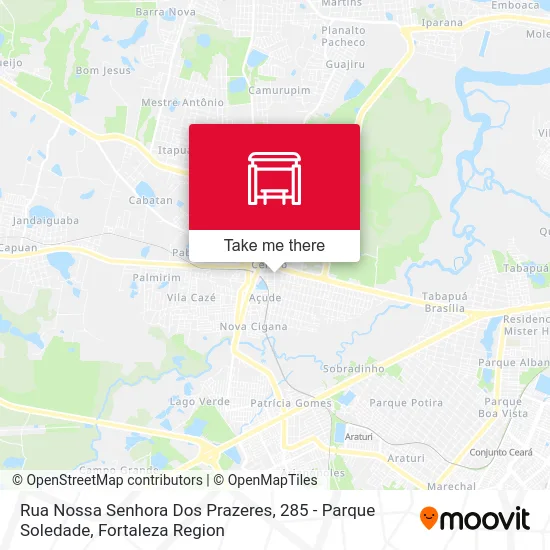 Rua Nossa Senhora Dos Prazeres, 285 - Parque Soledade map