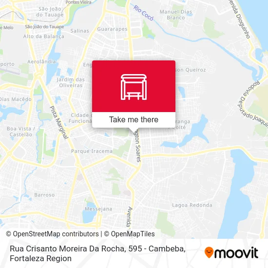 Rua Crisanto Moreira Da Rocha, 595 - Cambeba map