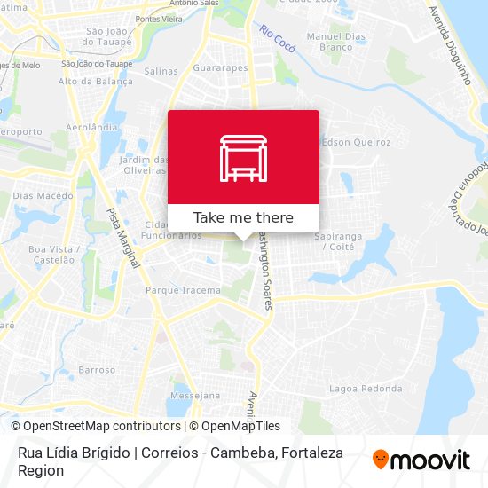 Rua Lídia Brígido | Correios - Cambeba map