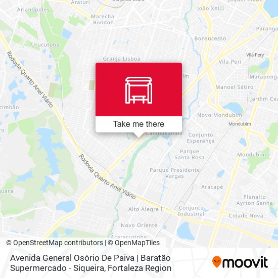 Mapa Avenida General Osório De Paiva | Baratão Supermercado - Siqueira