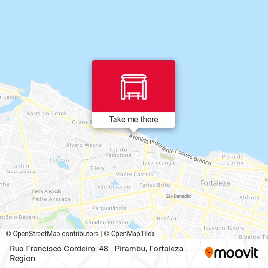 Rua Francisco Cordeiro, 48 - Pirambu map