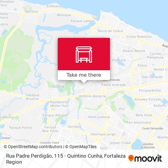Rua Padre Perdigão, 115 - Quintino Cunha map