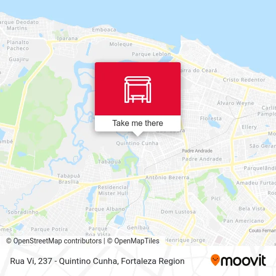 Rua Vi, 237 - Quintino Cunha map