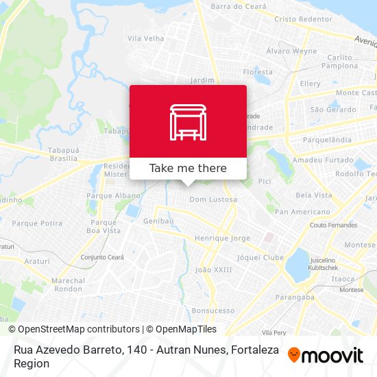 Rua Azevedo Barreto, 140 - Autran Nunes map