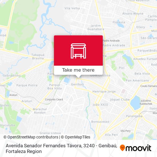 Mapa Avenida Senador Fernandes Távora, 3240 - Genibaú