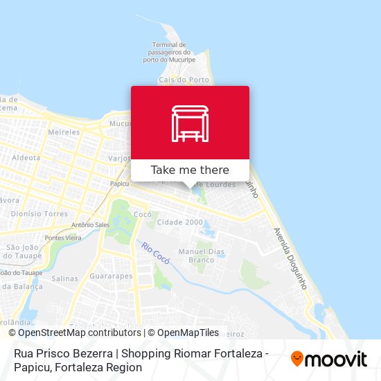 Mapa Rua Prisco Bezerra | Shopping Riomar Fortaleza - Papicu