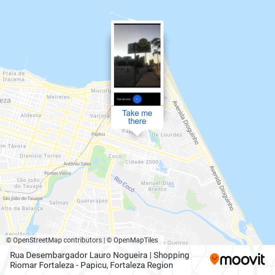 Rua Desembargador Lauro Nogueira | Shopping Riomar Fortaleza - Papicu map