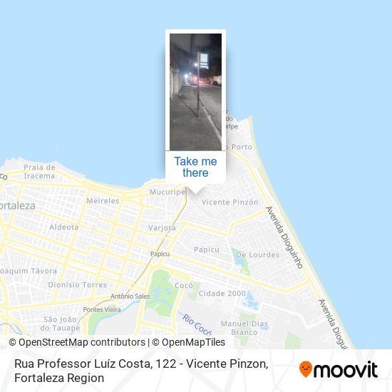 Rua Professor Luíz Costa, 122 - Vicente Pinzon map