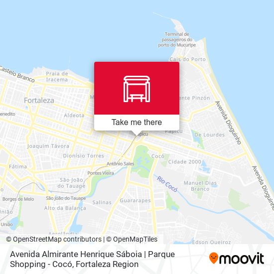 Mapa Avenida Almirante Henrique Sáboia | Parque Shopping - Cocó