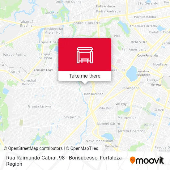 Rua Raimundo Cabral, 98 - Bonsucesso map
