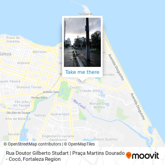 Mapa Rua Doutor Gilberto Studart | Praça Martins Dourado - Cocó