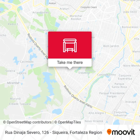 Rua Dinaja Severo, 126 - Siqueira map