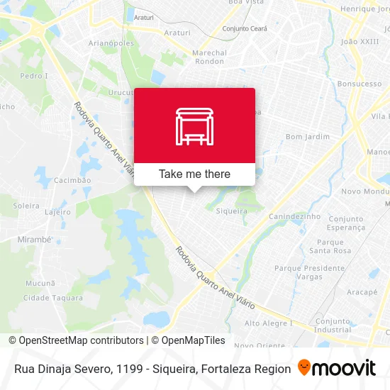 Rua Dinaja Severo, 1199 - Siqueira map