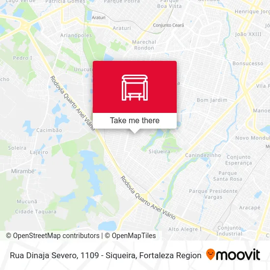 Rua Dinaja Severo, 1109 - Siqueira map