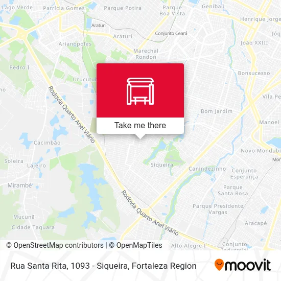 Rua Santa Rita, 1093 - Siqueira map