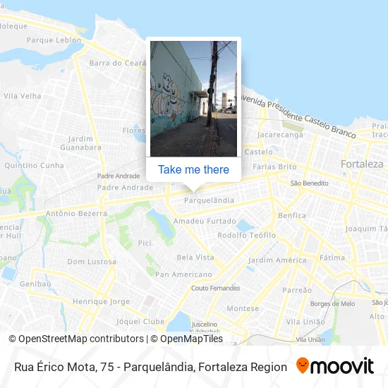 Rua Érico Mota, 75 - Parquelândia map