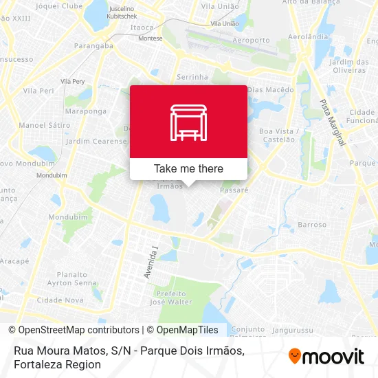 Rua Moura Matos, S / N - Parque Dois Irmãos map