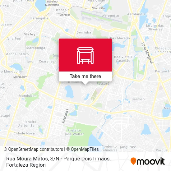 Rua Moura Matos, S / N - Parque Dois Irmãos map