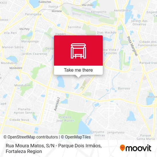 Rua Moura Matos, S / N - Parque Dois Irmãos map