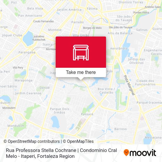 Rua Professora Stella Cochrane | Condomínio Cral Melo - Itaperi map