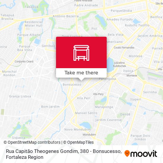 Rua Capitão Theogenes Gondim, 380 - Bonsucesso map