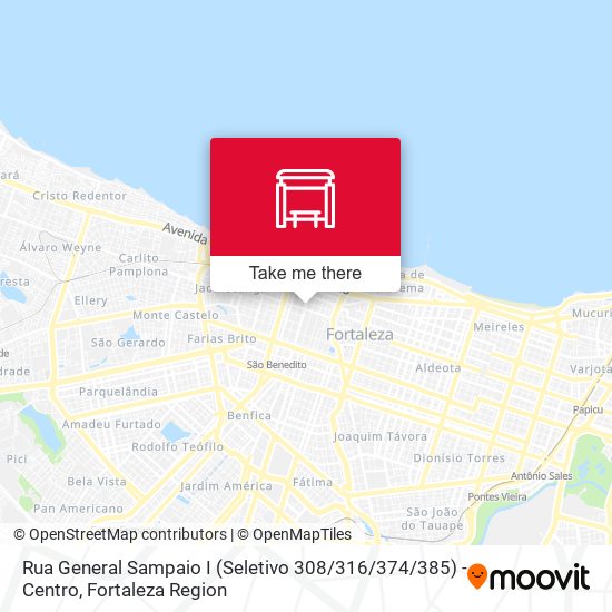 Mapa Rua General Sampaio I (Seletivo 308 / 316 / 374 / 385) - Centro
