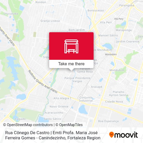 Rua Cônego De Castro | Emti Profa. Maria José Ferreira Gomes - Canindezinho map